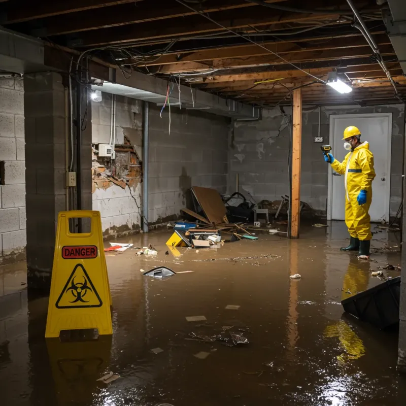 Flooded Basement Electrical Hazard in West Hammond, NM Property